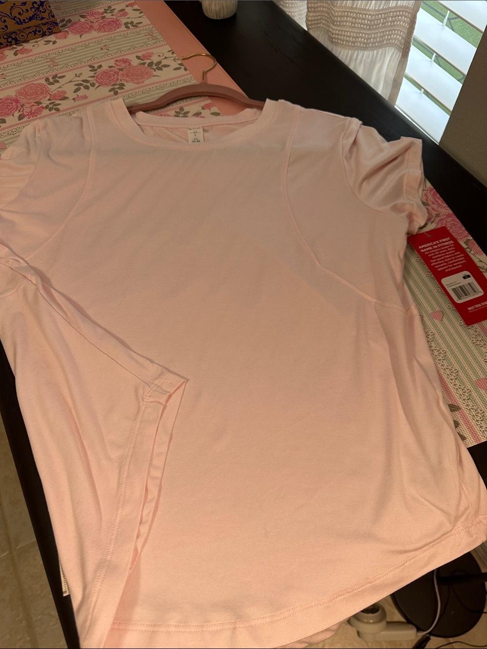 Soft Light Pink Short Sleeve Tee Sz L by Bally NWT